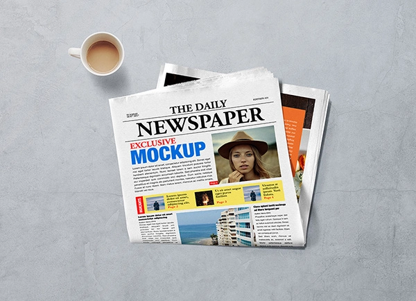 Newspaper Front Page Mockup