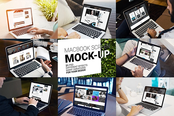 MacBook Screen Mock-Up - 21 PSD