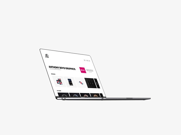 Side View Bezel-Less Macbook Pro Mockup