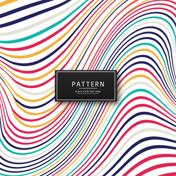 Abstract Colorful Stylish Lines Background - Free Vector
