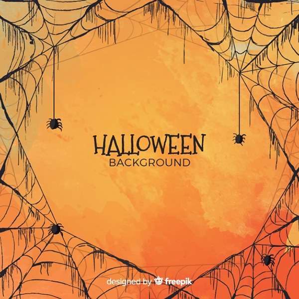 Halloween Background in Watercolor Style - Free Vector