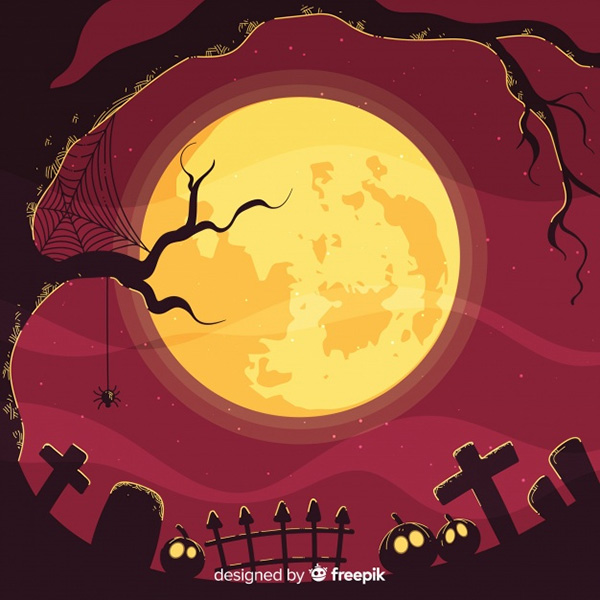 Spooky Halloween Background Free Vector