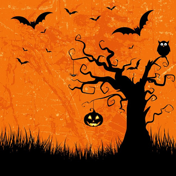 Grunge Style Halloween Background - Free Vector