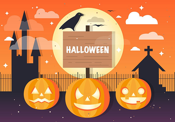 Free Halloween Jackolantern Vector Background