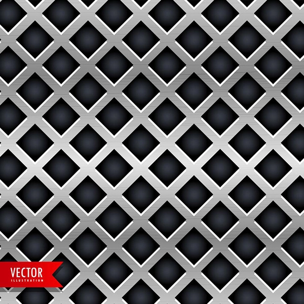 Metal Texture In Diamond Shape Background - Free Vector