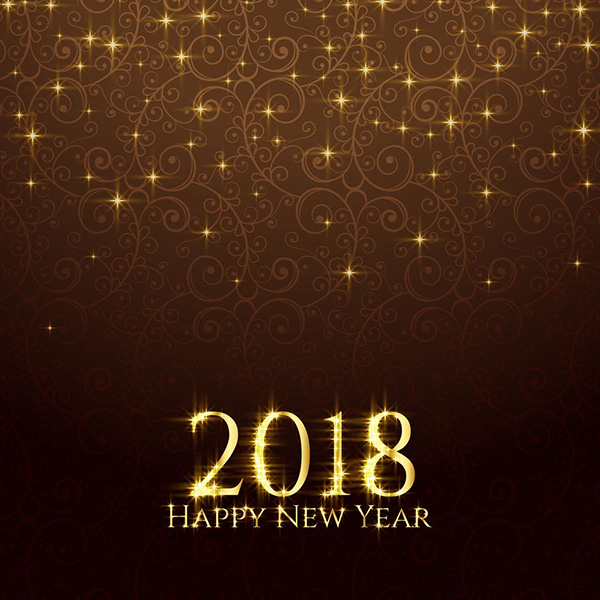 Shiny Glitter Sparkles New Year Background - Free Vector