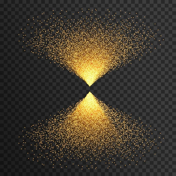 Point Of Golden Sparkles Vector Light Effect