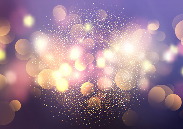 Bokeh Lights and Glitter Background - Free Vector