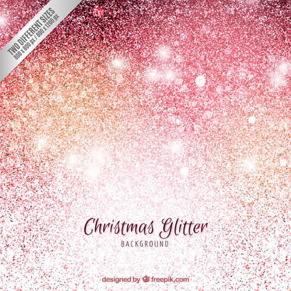 Christmas Background in Glitter Style - Free Vector