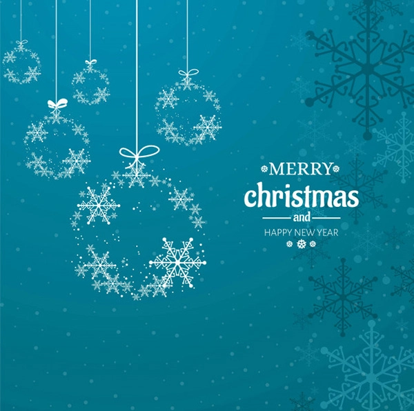 Modern Merry Christmas Background - Free Vector