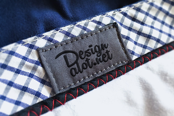 Embroidered Canvas Label Mockup