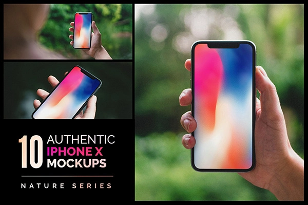 10 Authentic iPhone X Mockups