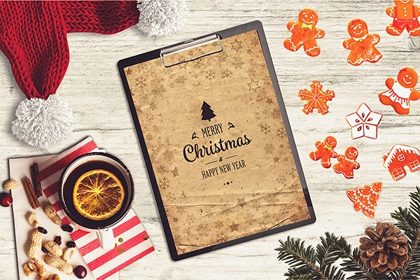 Christmas A4 Paper Notepad Mock-up