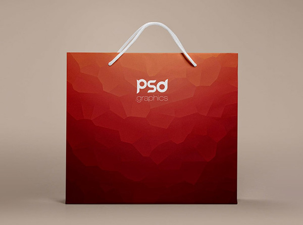 Simple Shopping Paper Bag Mockup Free PSD