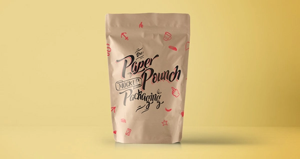 Free Paper Pouch Packaging Mockup Vol4