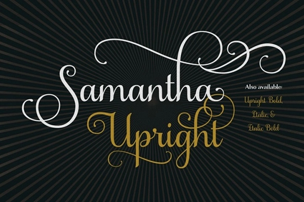 Samantha Script Upright - Feminine Cursive Font