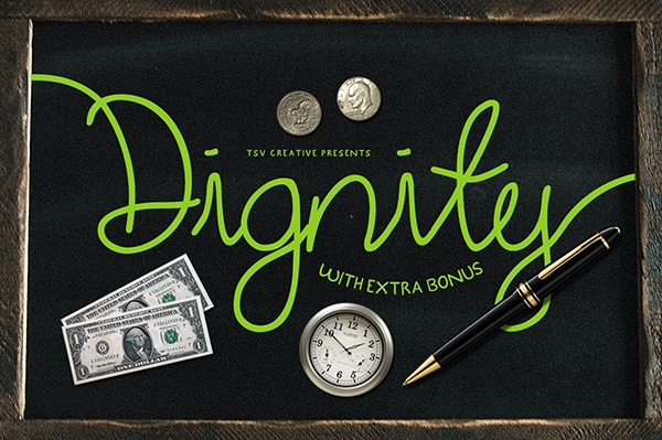 Dignity - Cursive Handdrawn Font