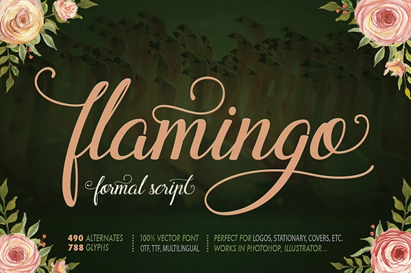 Flamingo - Formal Cursive Script