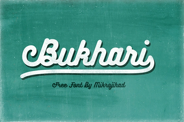 Bukhari - Free Bold Monoline Cursive Font