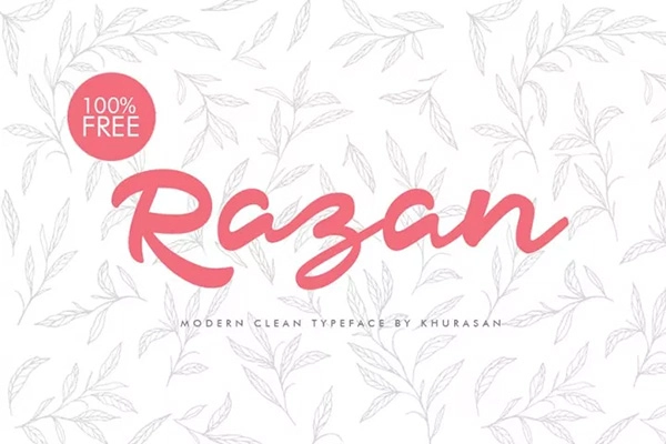 Razan - Free Modern Cursive Font
