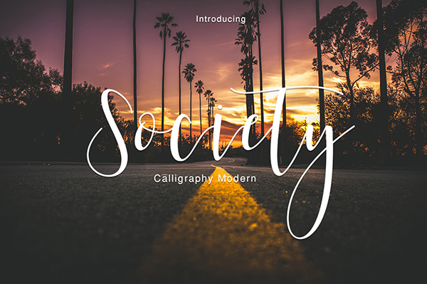Society - Stylish Curly Calligraphy Font