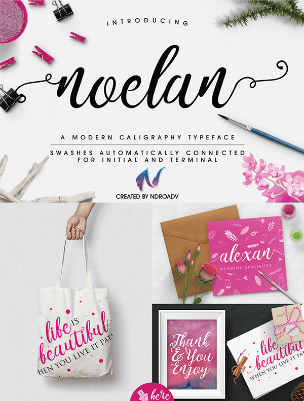 Noelan - Free Cursive Calligraphy Font