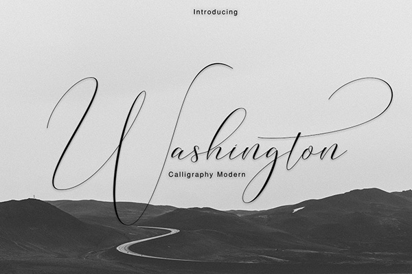 Washington - Modern Script Calligraphy Font