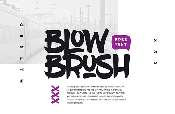 BlowBrush - Free Calligraphy Graffiti Font