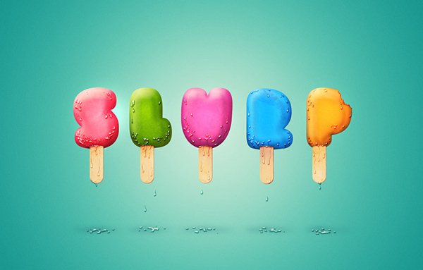 Create An Ice Cream Type Treatment In Photoshop