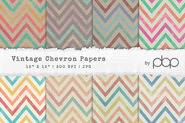 Vintage Chevron Paper Textures