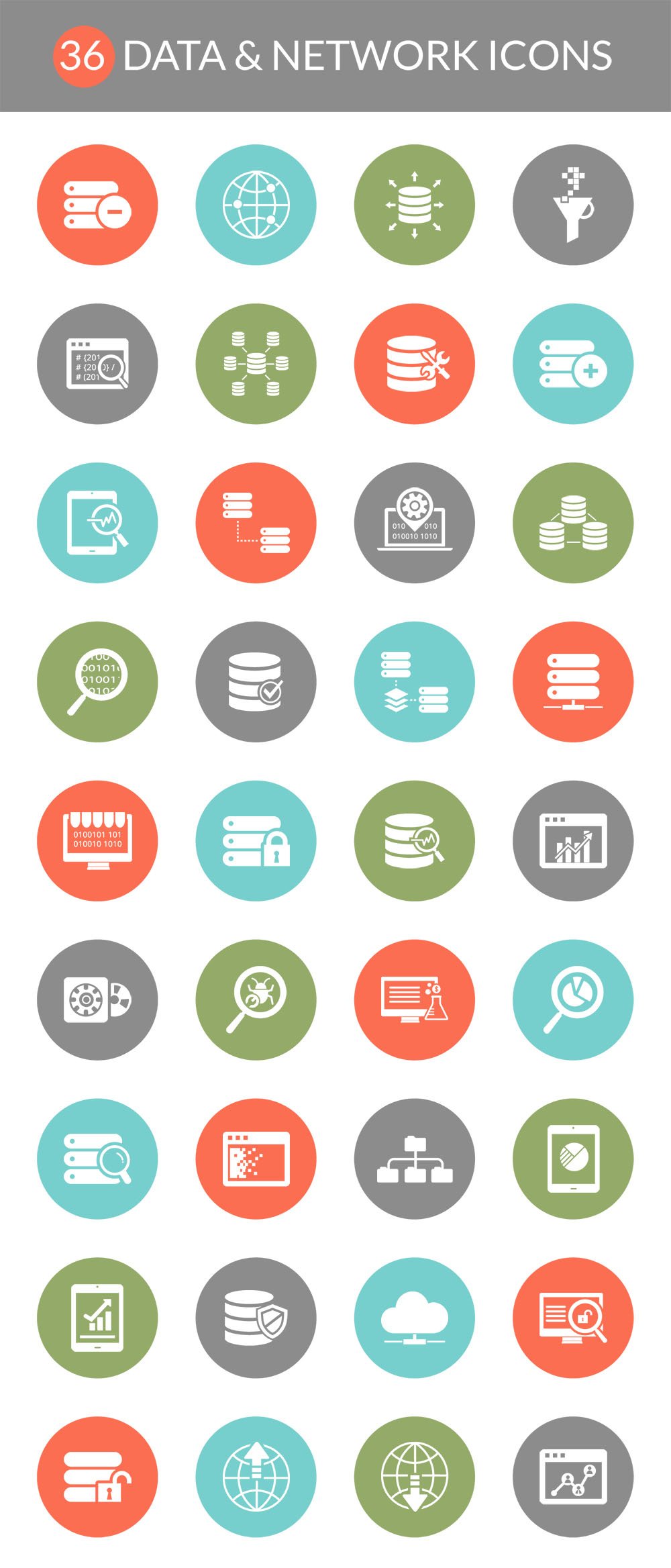 36 Free Data & Network Icons