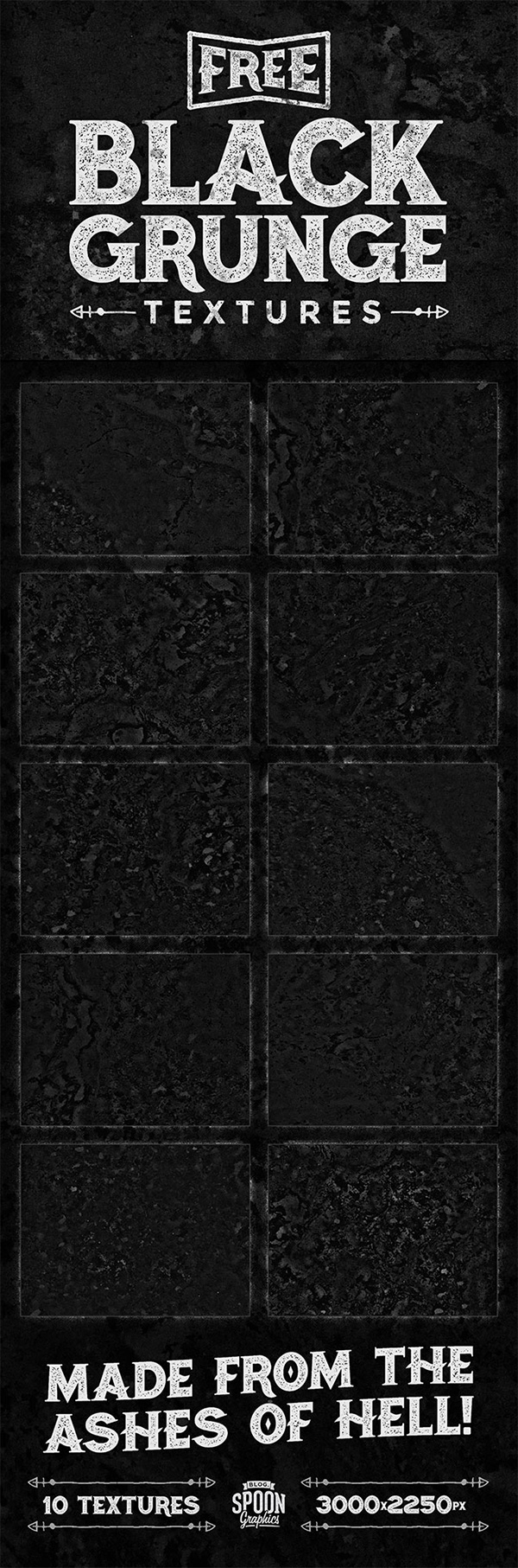 10 Free Black Grunge Textures Made From The Ashes of Hell