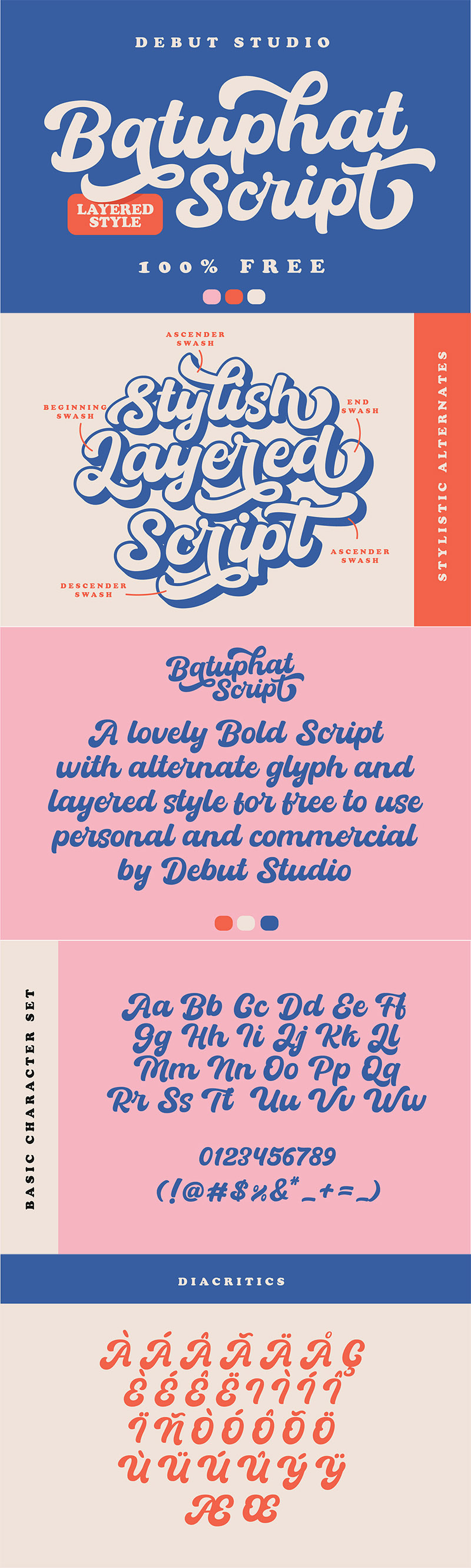 Batuphat Script - Free Curvy Script Font